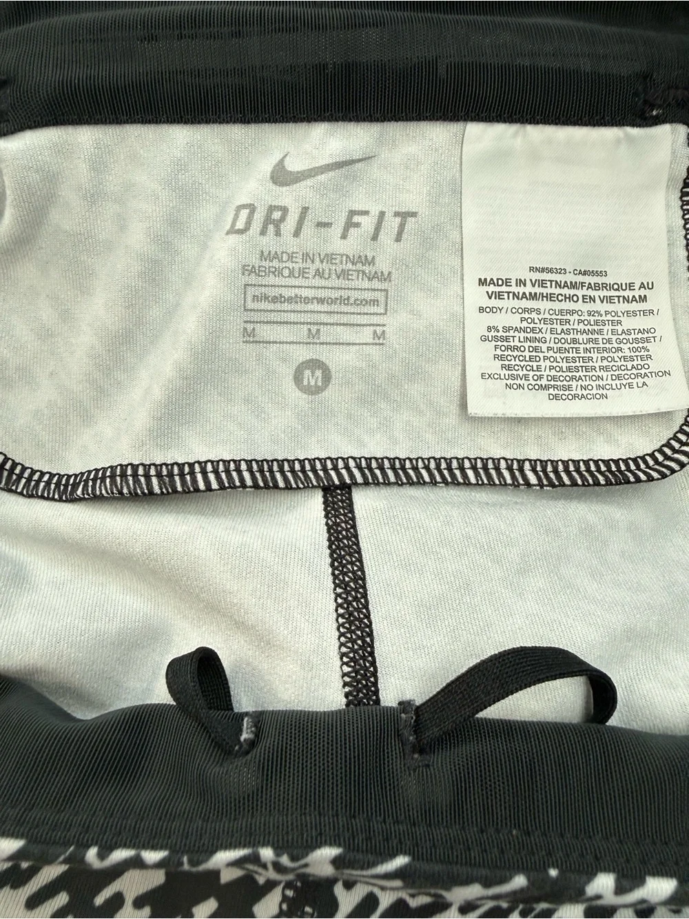 Nike Dri-FIT Womens Patterned Running Shorts Euc Size Medium